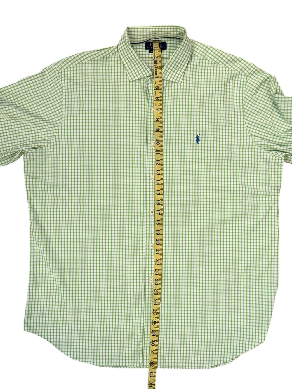 Polo Ralph Lauren Performance Green Gingham Stretch Button Down Shirt XL - Picture 9 of 12